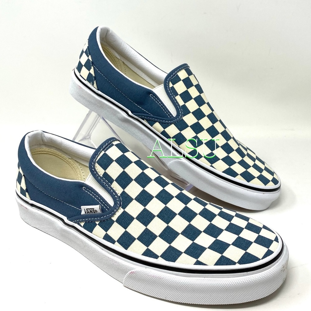 VANS Classic Slip On Checkerboard Blue Men’s - Picture 6 of 8